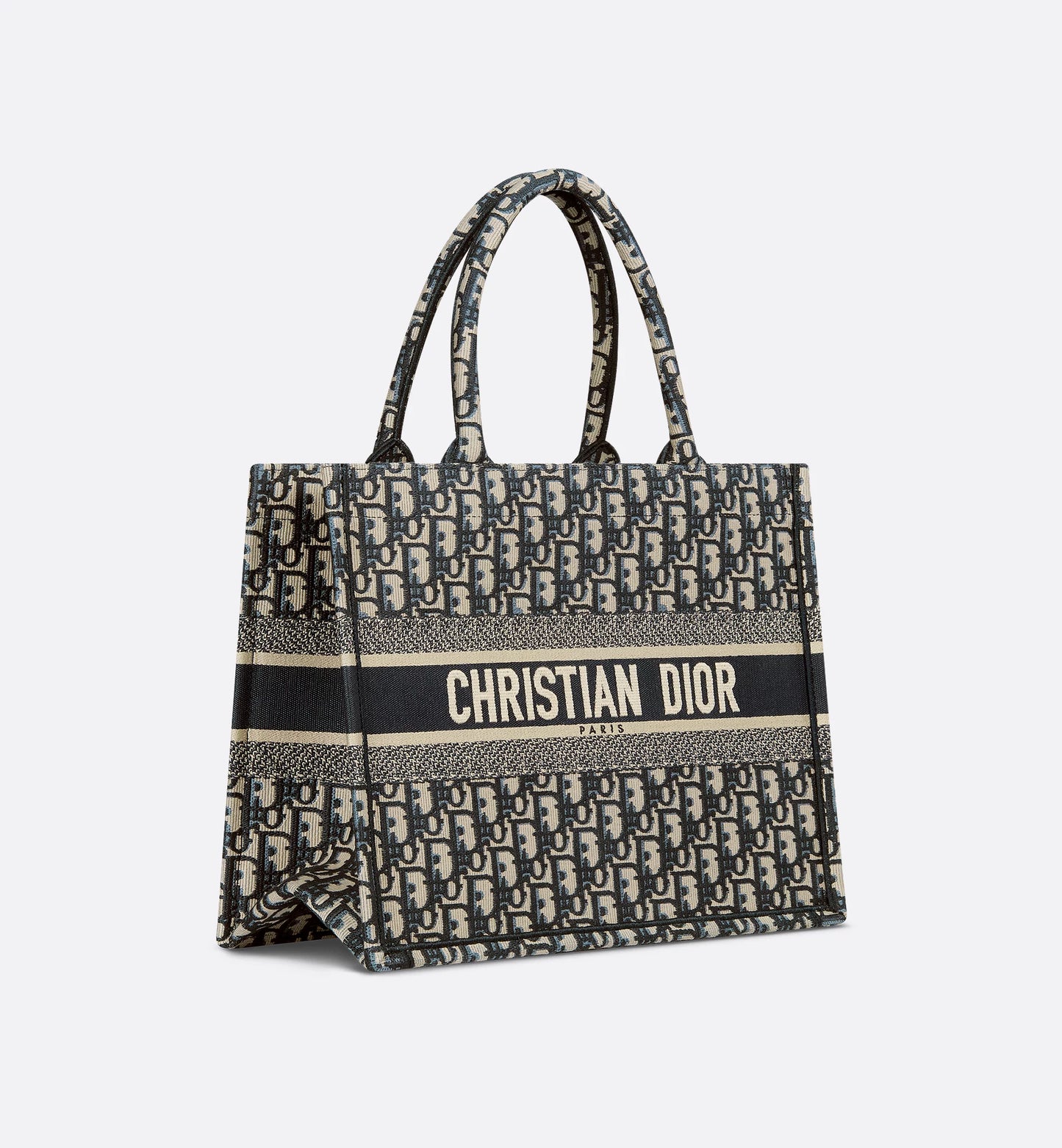 Dior Book Tote Oblique Ecru and Blue