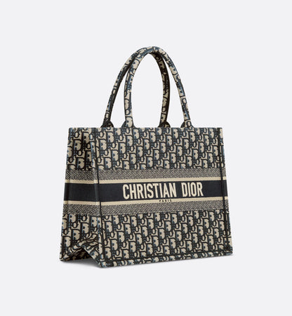 Dior Book Tote Oblique Ecru and Blue