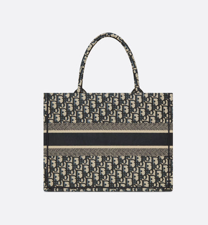 Dior Book Tote Oblique Ecru and Blue