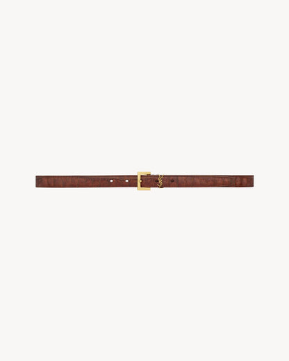 Slim Cassandre belt in brown