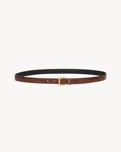 Slim Cassandre belt in brown