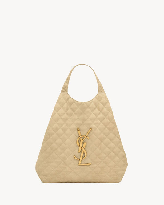 Icare made of quilted nubuck leather in beige