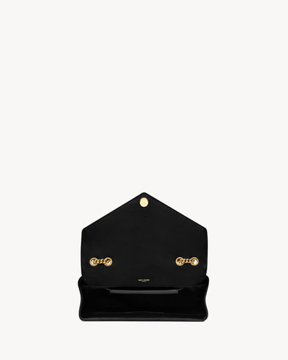 LouLou Medium in Matelassé Schwarz