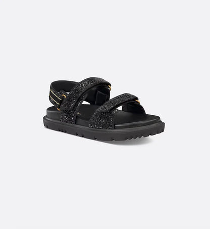Dioract Sandal Black Glitter