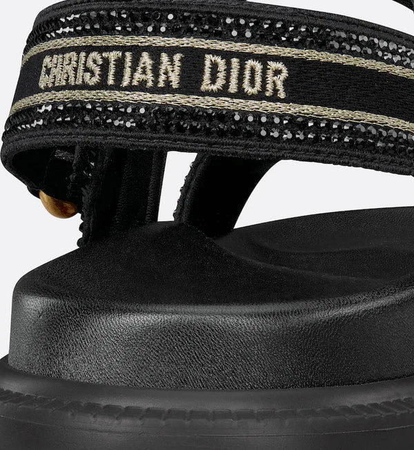 Dioract Sandal Black Glitter