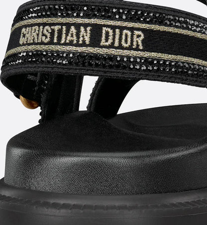 Dioract Sandal Black Glitter