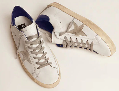Super-Star with suede star and blue heel