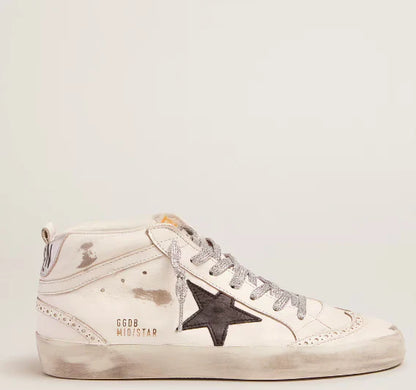 Mid Star with metallic heel and glittering laces