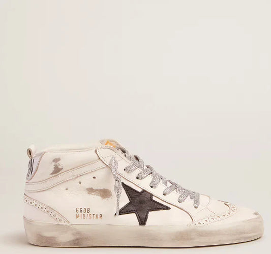 Mid Star with metallic heel and glittering laces