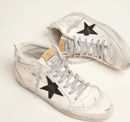 Mid Star with metallic heel and glittering laces