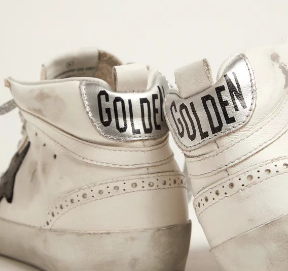 Mid Star with metallic heel and glittering laces