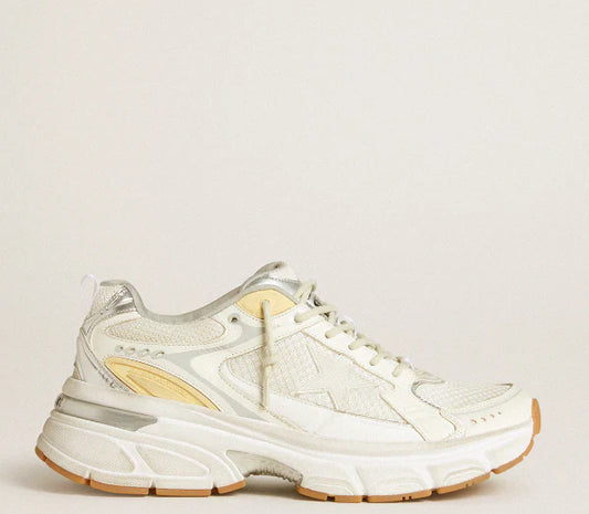 Lightstar Damen aus Leder und Mesh mit Stern in Lived-in-White