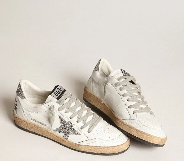 Nappa with white star and glittering heel