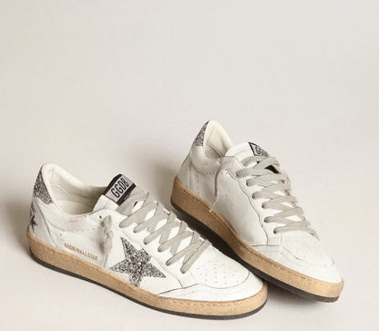 Nappa with white star and glittering heel