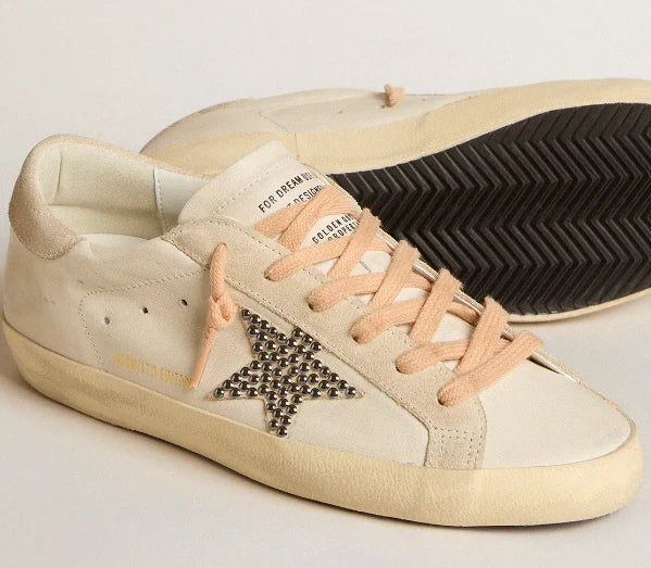 Super-Star LTD made of leather with beige suede star and studs from Swarovski