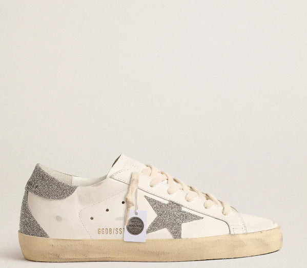 Super-Star with silver Swarovski crystals on the star and heel