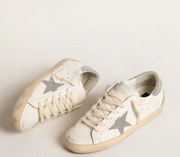 Super-Star with silver Swarovski crystals on the star and heel