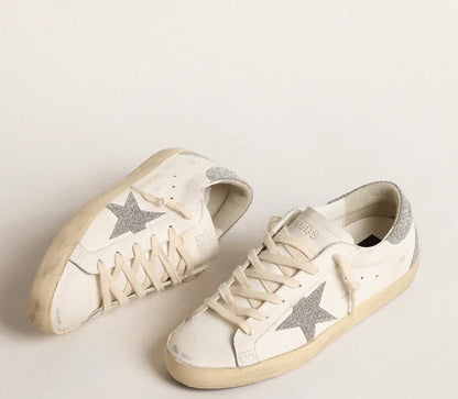 Super-Star with silver Swarovski crystals on the star and heel