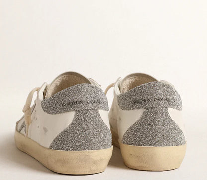 Super-Star with silver Swarovski crystals on the star and heel