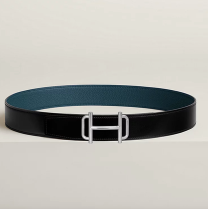 Gürtelschließe Royal & Wendbarer Gürtelriemen 38 mm Schwarz/Preußischblau Herren