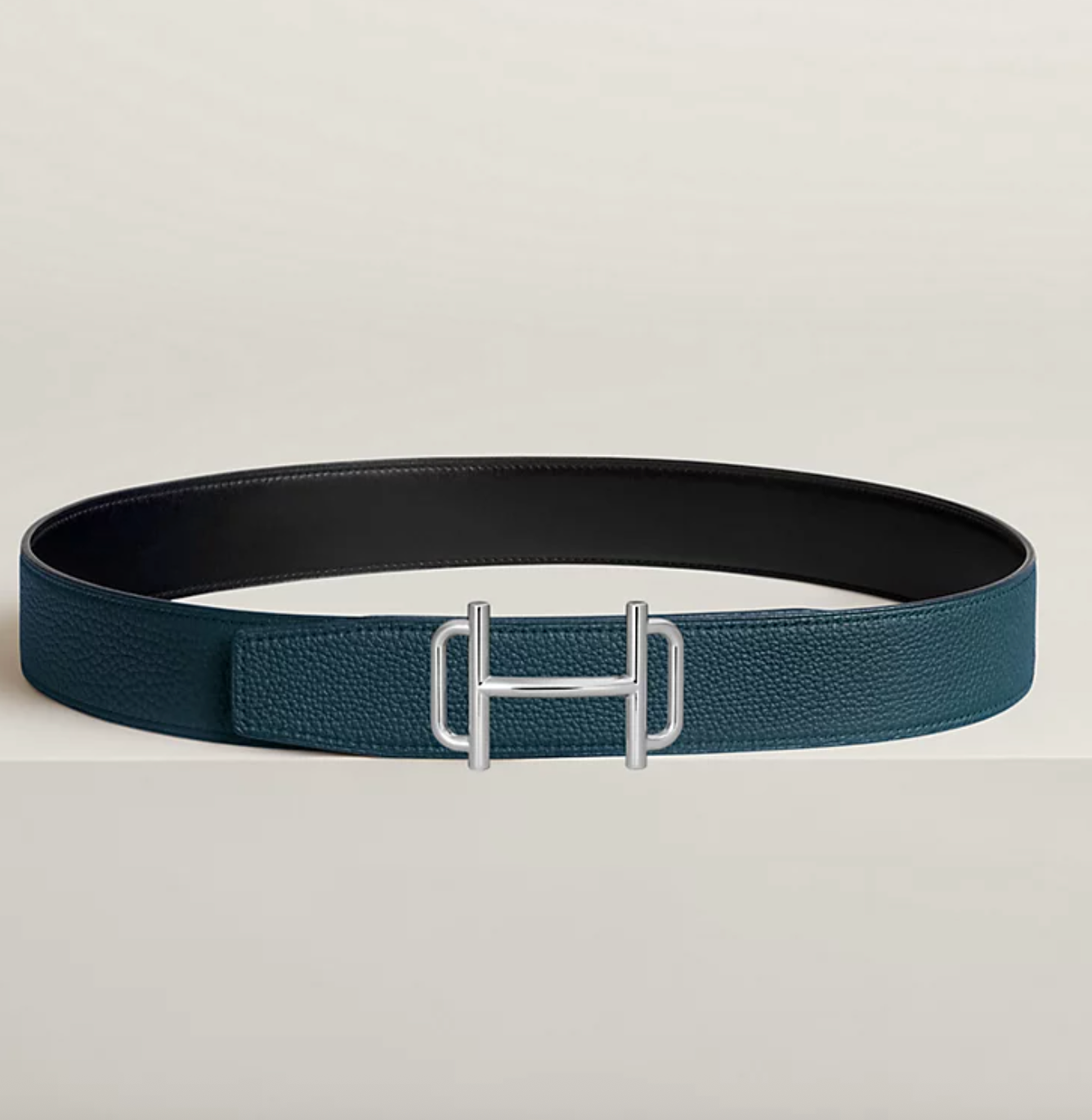 Gürtelschließe Royal & Wendbarer Gürtelriemen 38 mm Schwarz/Preußischblau Herren