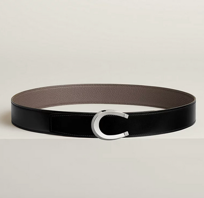 Gürtelschließe Luck & Wendbarer Gürtelriemen 38 mm Schwarz/Zinn Herren
