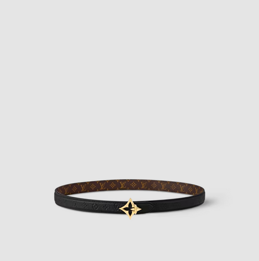Gürtel Flowergram 20 mm Wende – Monogram Schwarz Damen