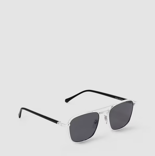 Sunglasses Signature Metal Square – Silver Men