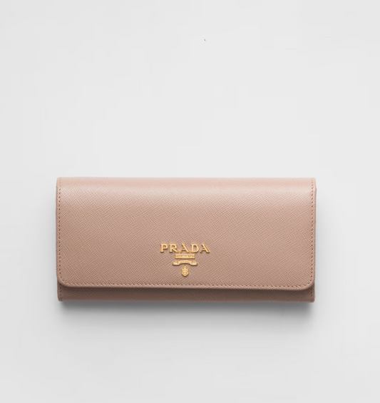 Large Saffiano wallet in pink