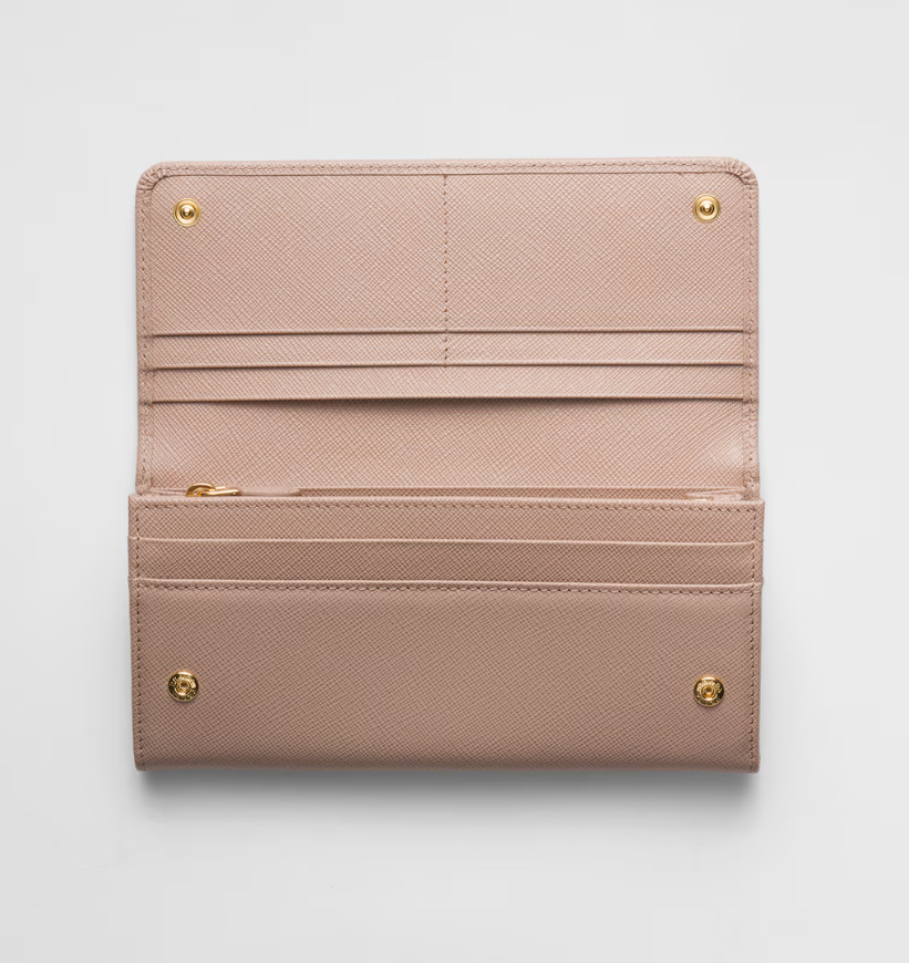 Large Saffiano wallet in pink