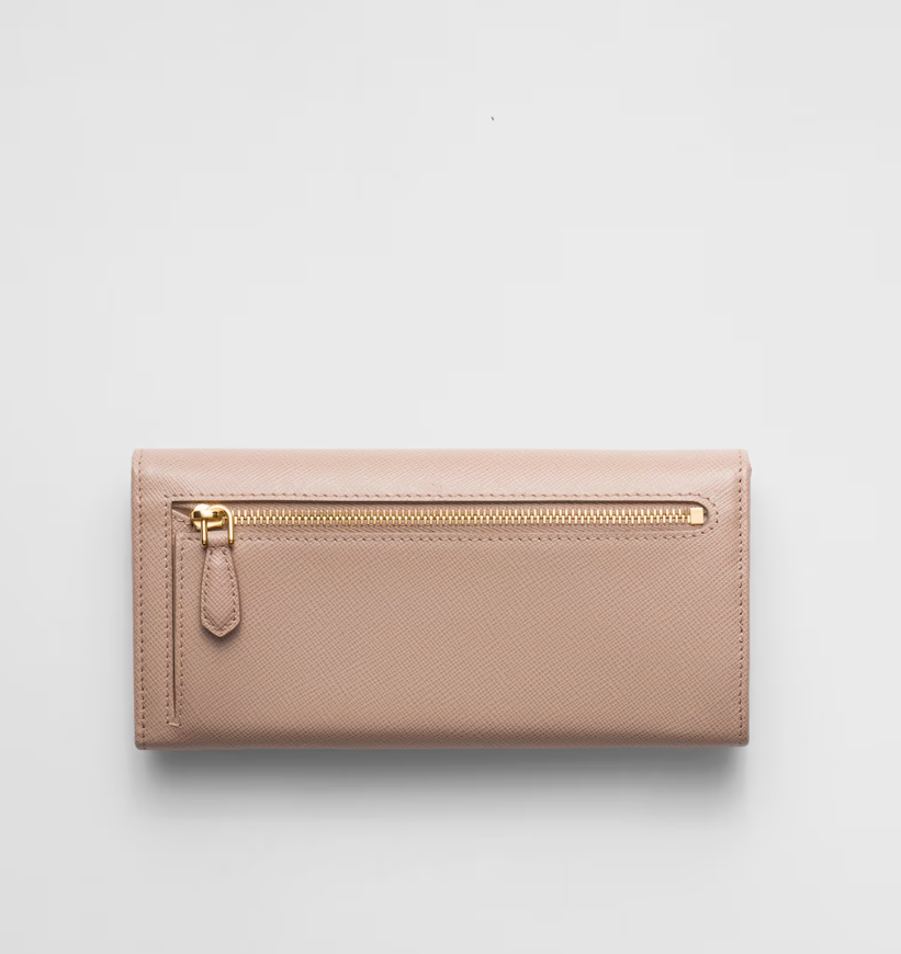 Large Saffiano wallet in pink