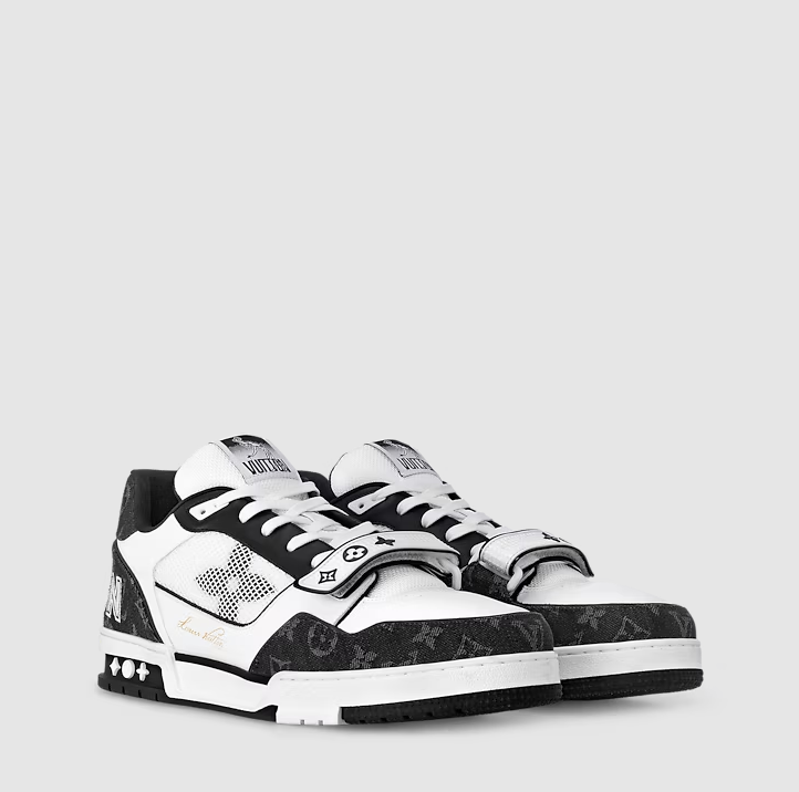 Sneaker Trainer Monogram Denim Schwarz