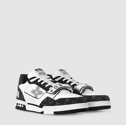 Sneaker Trainer Monogram Denim Schwarz