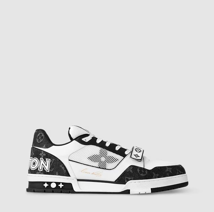 Sneaker Trainer Monogram Denim Schwarz