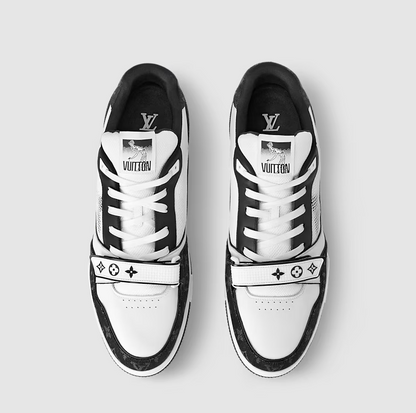 Sneaker Trainer Monogram Denim Schwarz