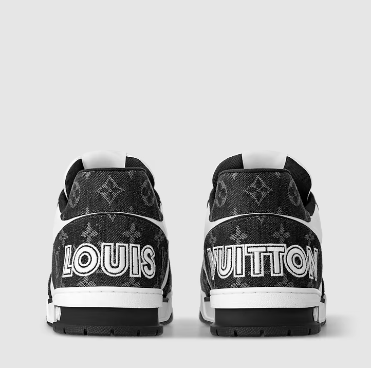 Sneaker Trainer Monogram Denim Schwarz
