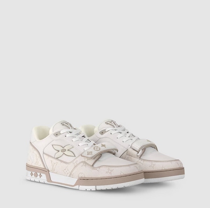 Sneaker Trainer Floral Monogram Beige