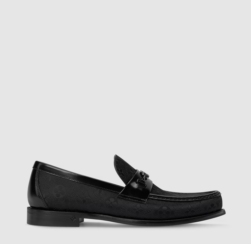 Major Monogram Loafer aus Jacquardgewebe Schwarz