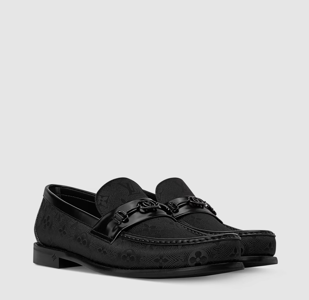 Major Monogram Loafer aus Jacquardgewebe Schwarz