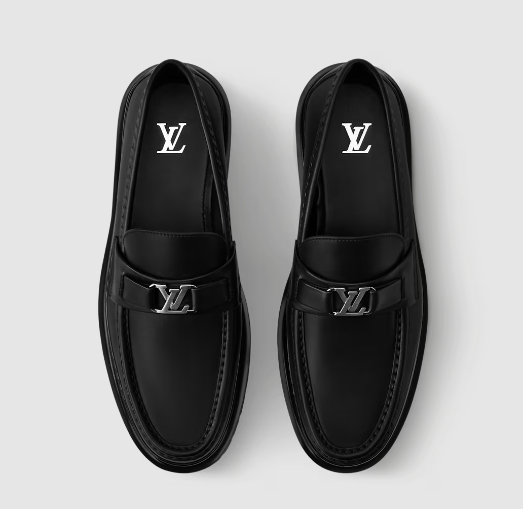 Major Loafer aus glattem Kalbsleder Schwarz