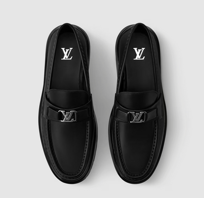 Major Loafer aus glattem Kalbsleder Schwarz