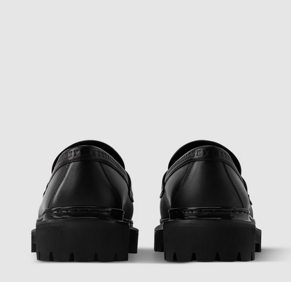 Major Loafer aus glattem Kalbsleder Schwarz