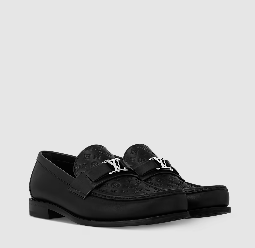 Major Loafer aus einfarbigem Kalbsleder Schwarz