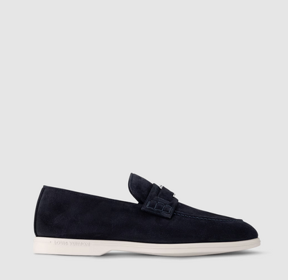 Estate Loafer aus Wildleder Marineblau