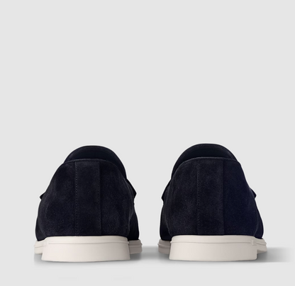 Estate Loafer aus Wildleder Marineblau