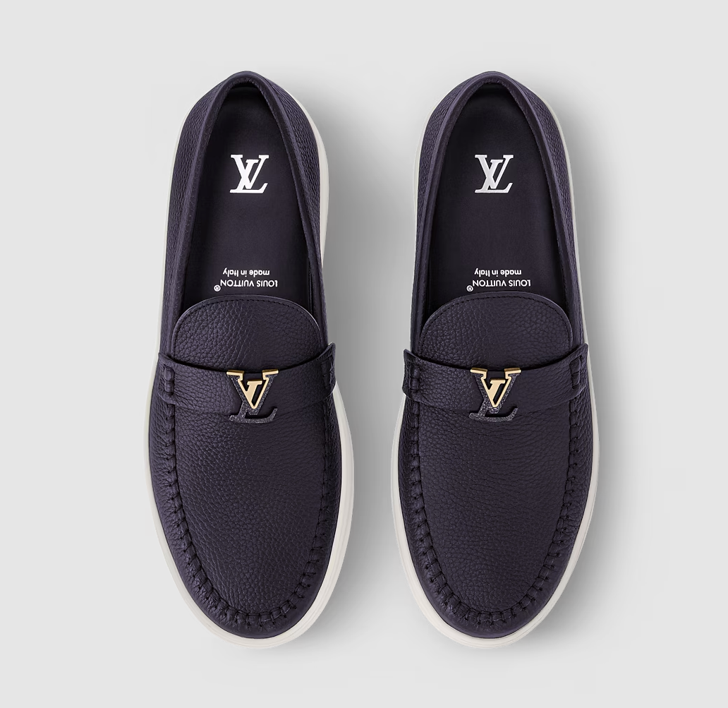LV Resort Loafer aus Leder Marineblau