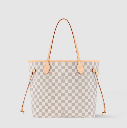 Neverfull MM Damier Azur Canvas Rose Ballerine