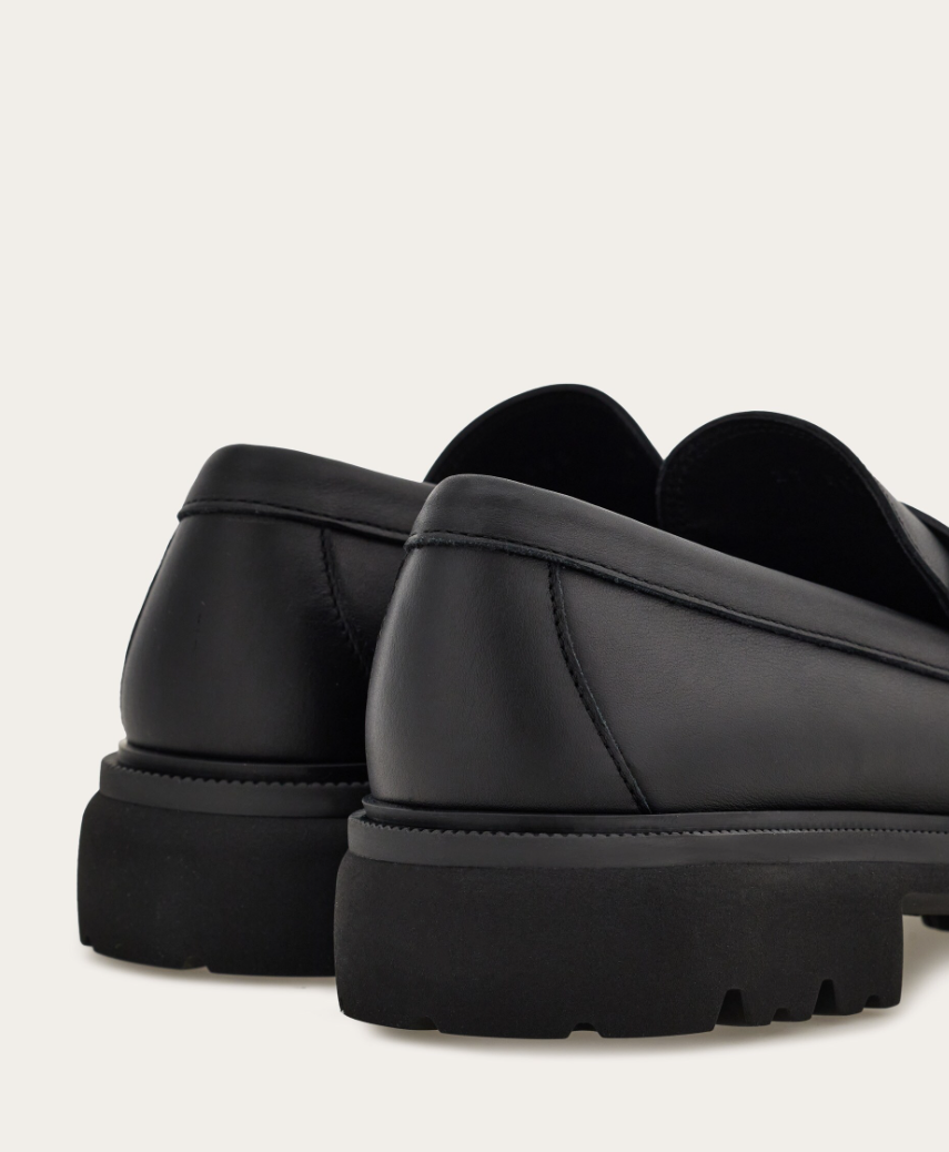 Calfskin Loafers with Gancini Detail Black