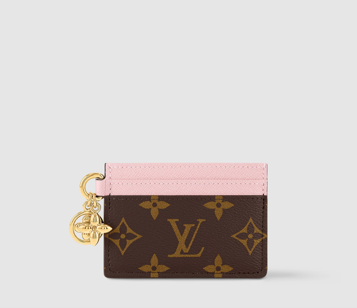 Charms-Kartenetui mit Monogramm Rose Ballerine