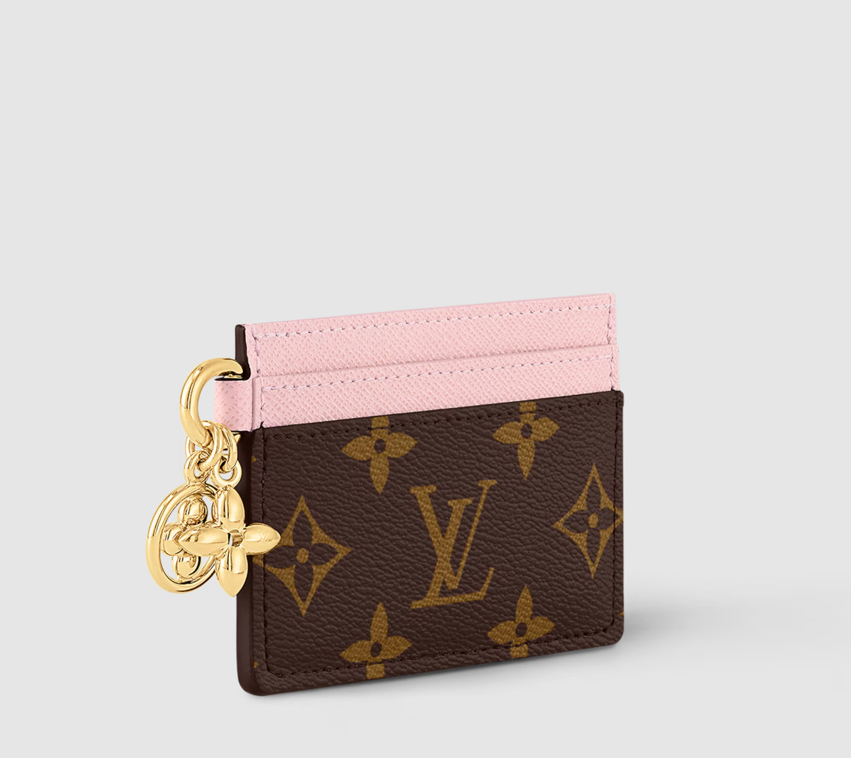 Charms-Kartenetui mit Monogramm Rose Ballerine